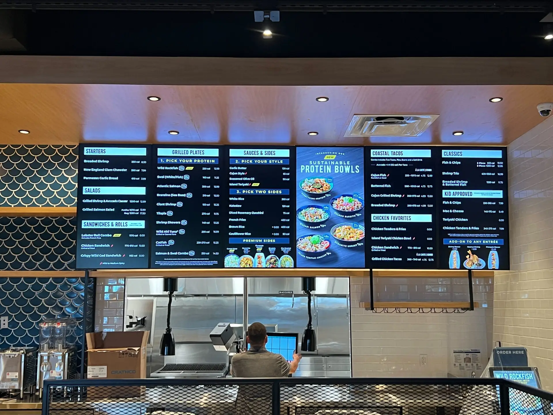 California Fish Grill Fairfax, VA Menu Boards