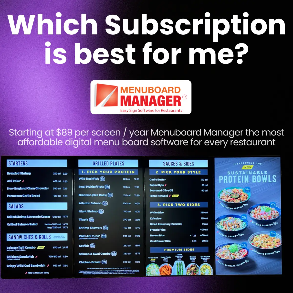 Which Menuboard Manager Subscription