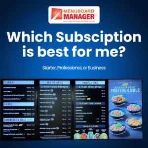 Which Menuboard Manager Subscription