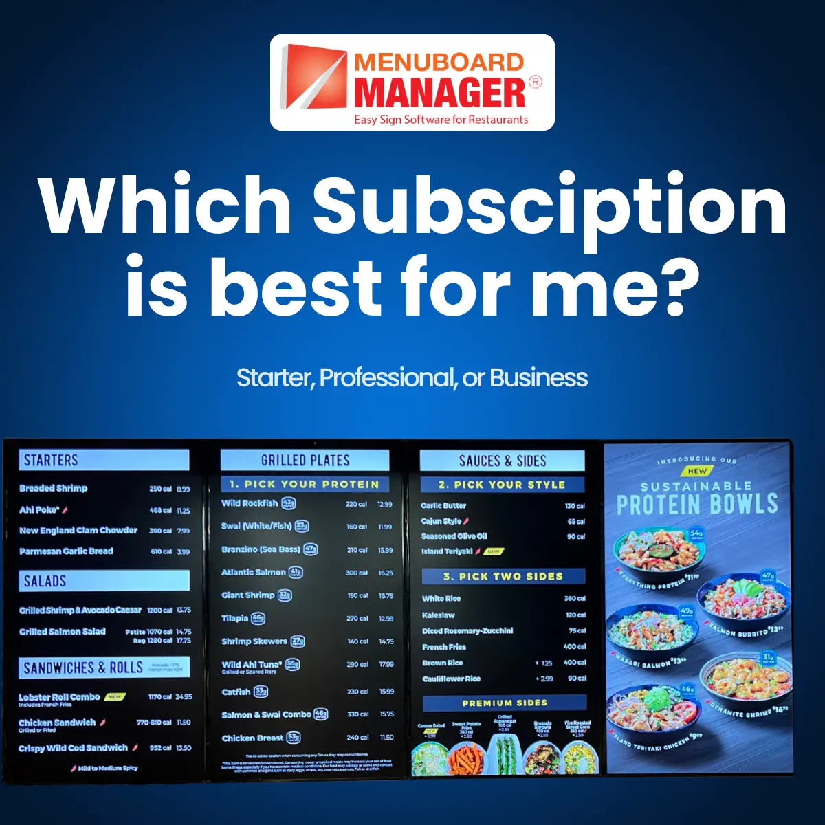 Which Menuboard Manager Subscription
