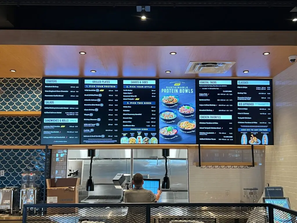 California Fish Grill Menu Boards Fallbrook, CA